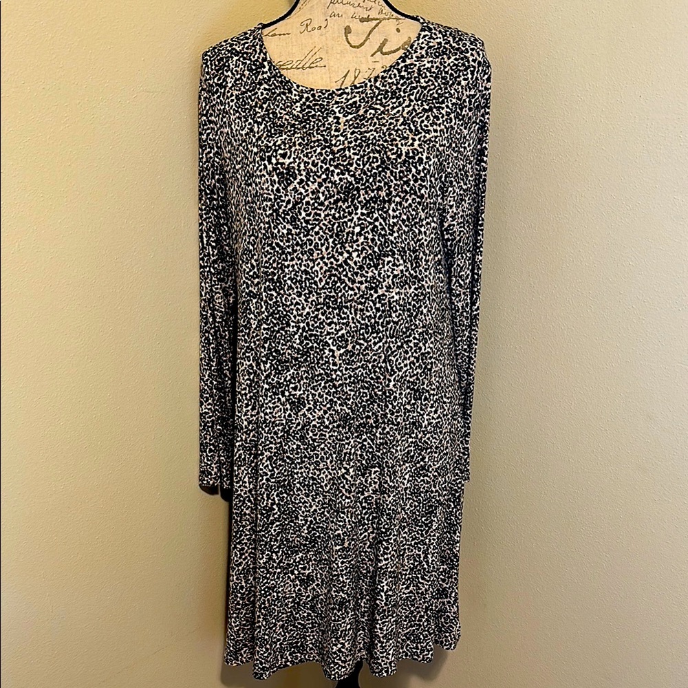 Old Navy Leopard Print Swing Dress Large